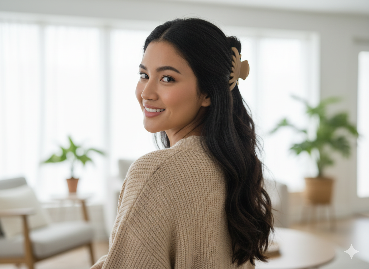 The Essential Neutrals Claw Clip Duo: Effortless Chic for Your Hair