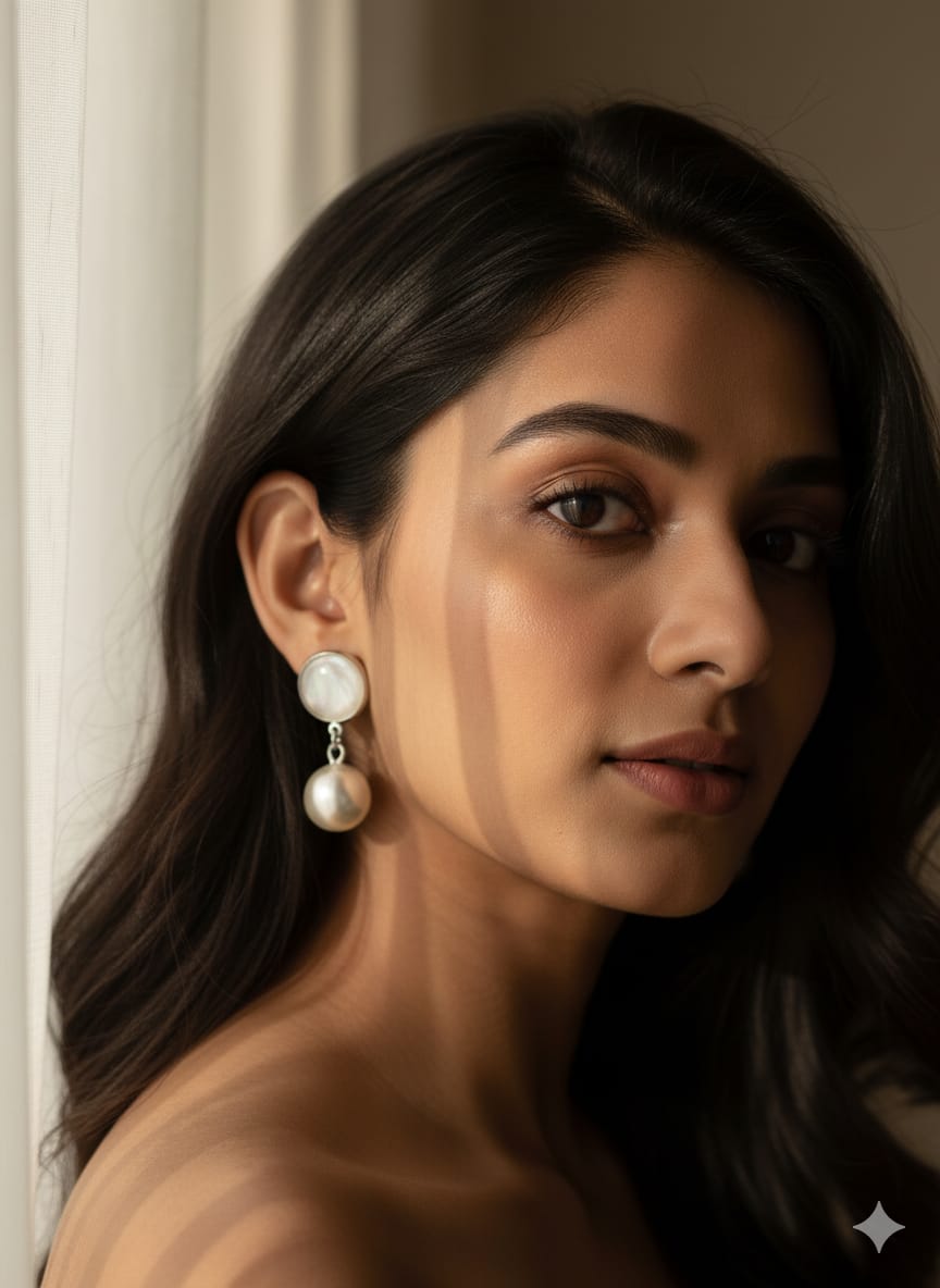 Ethereal Luster Pearl Drop Earrings