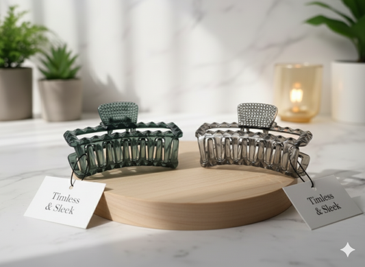 Timeless & Sleek Claw Clip Duo: Effortless Elegance for Your Hair