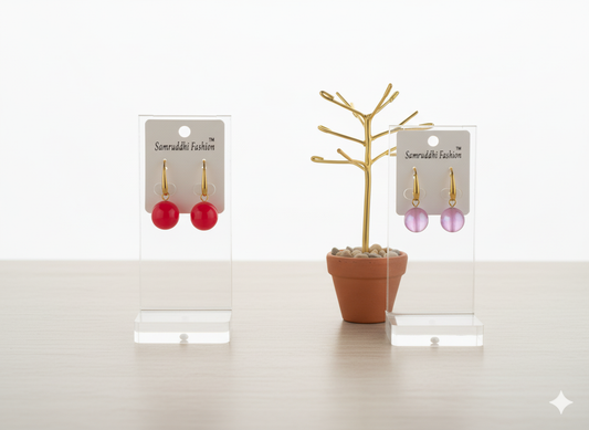 Sparkle & Shine Stud Earring Duo: Modern Glamour Meets Classic Elegance