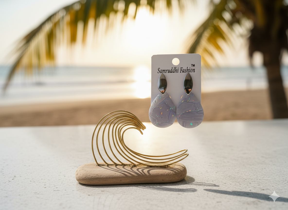 Whimsical Lavender Drop Earrings